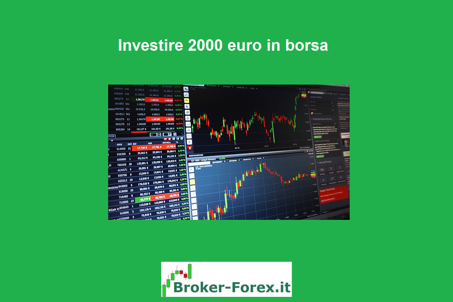Investire 2000 euro in borsa
