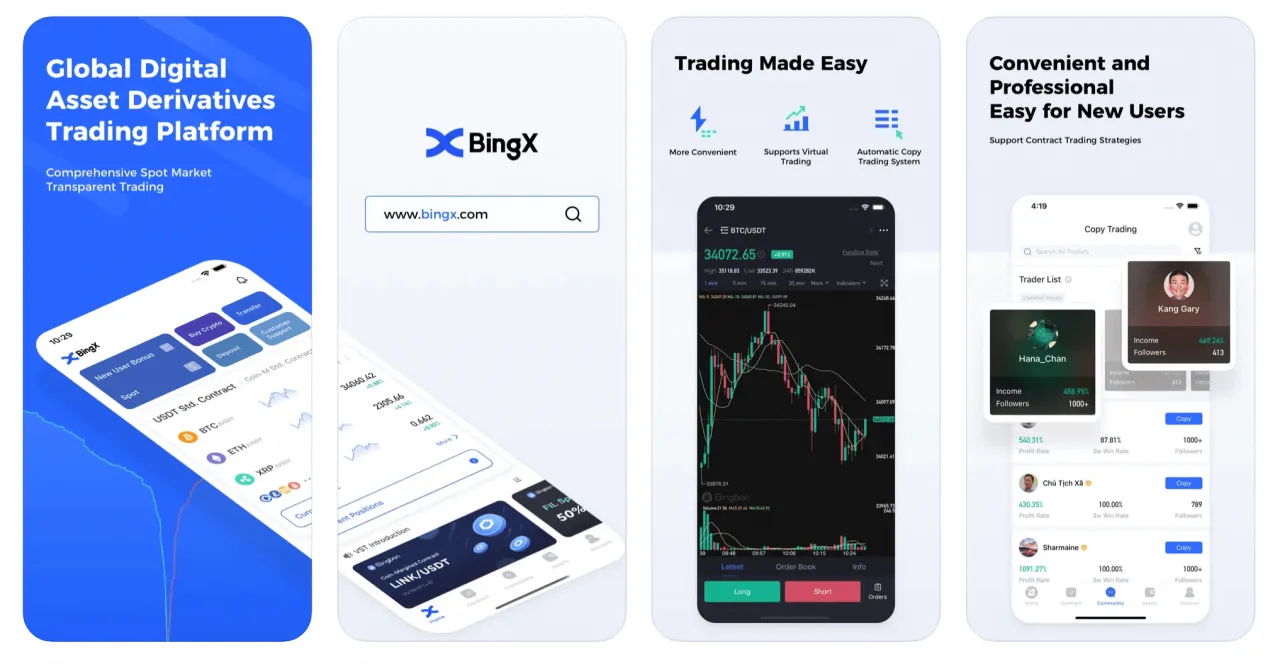 Applicazione mobile BingX