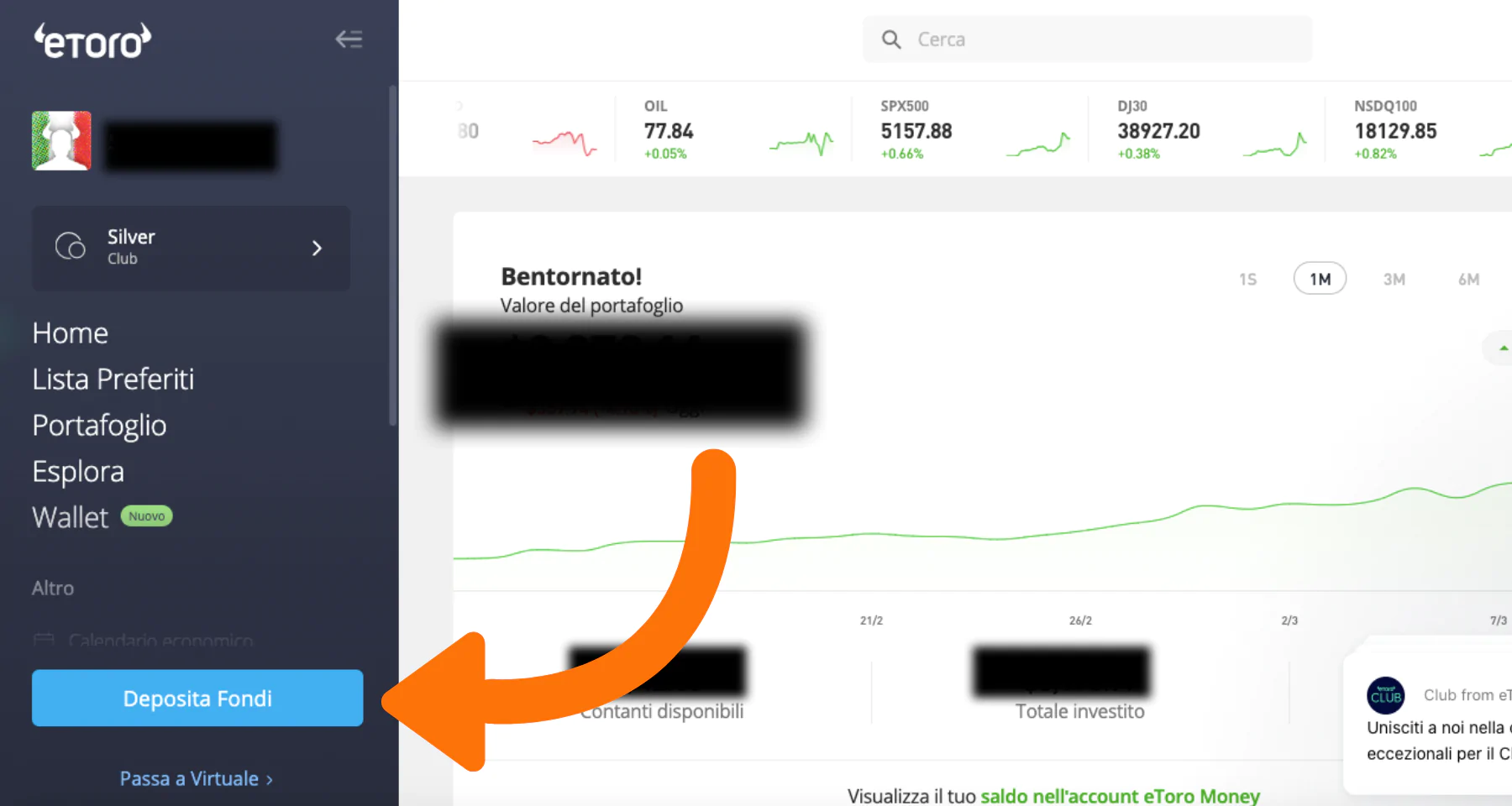 Come fare deposito su etoro
