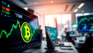 Bitcoin in forte ripresa balza a 77.000 dollari